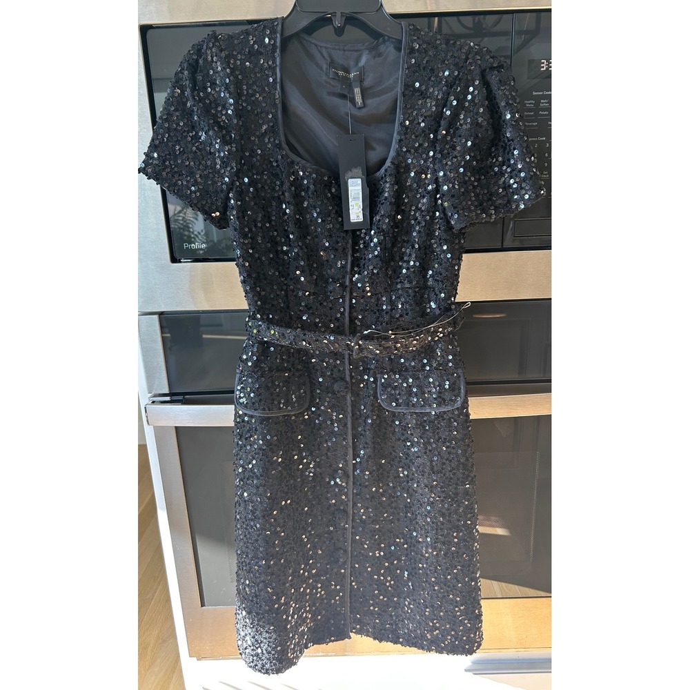 Donna Karan black sequin dress size 4